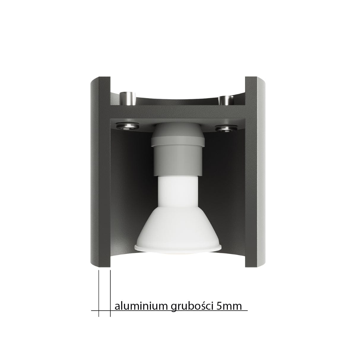 Orbis Gray Tak- &amp; Vägglampa - Modern Cylindrisk Design - Minimalistisk Belysning