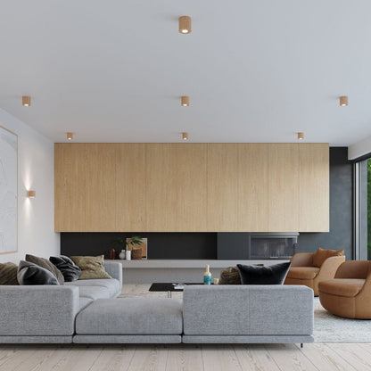 ORBIS Naturlig Trä Taklampa - Minimalistisk Design - Lätt att Rengöra - Snabb Installation - Varmt Trämaterial - Utbytbara GU10 Glödlampor - Mångsidig Stil