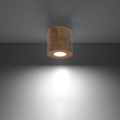 ORBIS Naturlig Trä Taklampa - Minimalistisk Design - Lätt att Rengöra - Snabb Installation - Varmt Trämaterial - Utbytbara GU10 Glödlampor - Mångsidig Stil