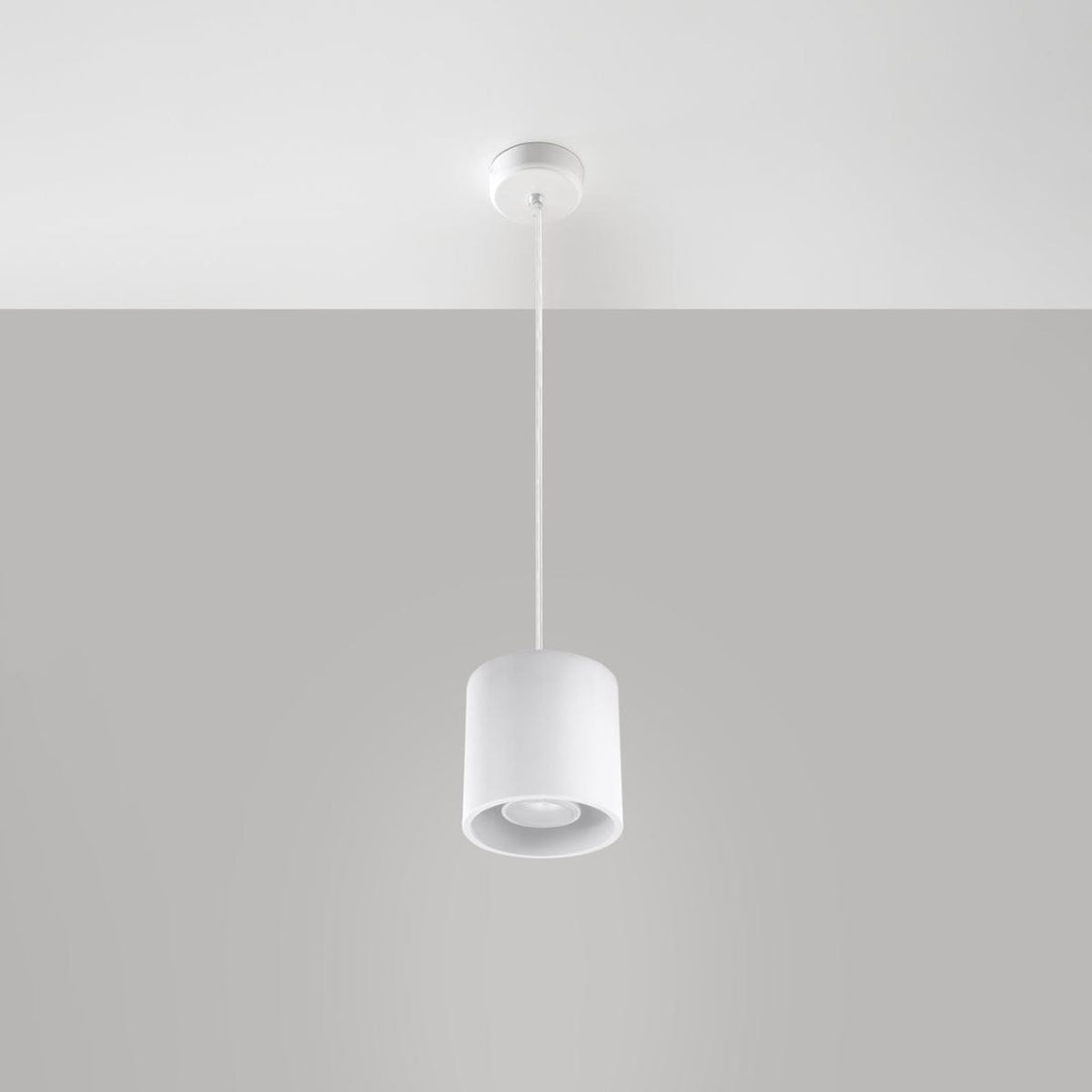 Orbis Vit Tak/ Vägglampa - Cylindrisk Skärm - Minimalistisk Design - Aluminium