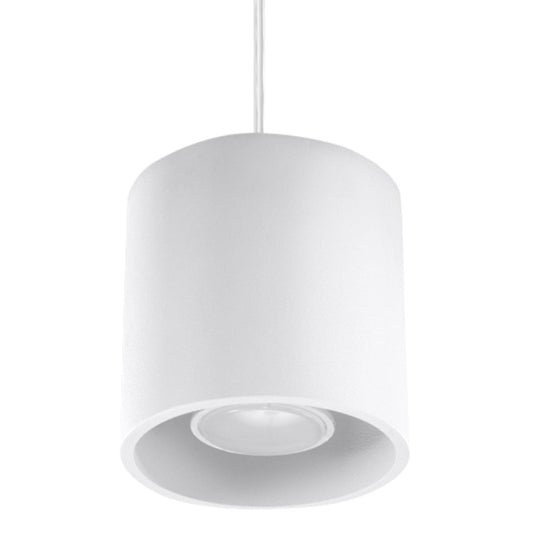 Orbis Vit Tak/ Vägglampa - Cylindrisk Skärm - Minimalistisk Design - Aluminium