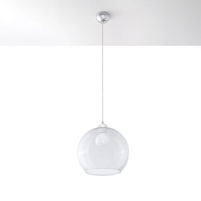 Pendellampa Boll - Transparent Glasbollampa - Elegant Hängande Ljus - 8 Färgval - Utbyttbar E27 Lampa - Jämn Ljusspridning - Lätt att Rengöra