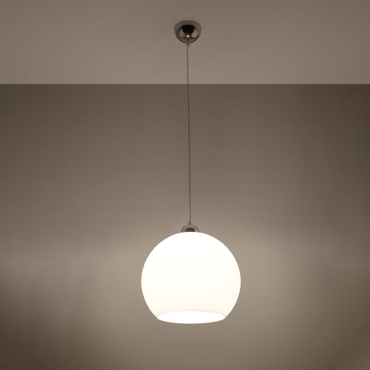 Pendellampa Boll - Vit Glasbollampa - Elegant Hängande Lampa - 8 Färgval - Utbytbar E27 Lampa - Jämn Ljusspridning - Lätt att Rengöra
