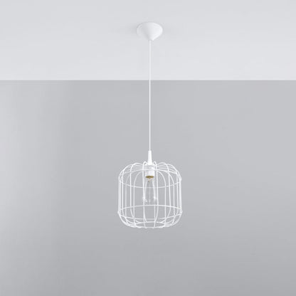 Pendellampa Celta Vit - Modern Geometrisk Design - Justerbar Hänghöjd - Utbytbar E27-lampa - Elegant och Mångsidig Belysningslösning