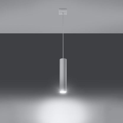 Pendellampa Lagos 1 Vit - Minimalistisk Hängande Lampa - Justerbar Höjd - GU10 Lampa Kompatibel - Hållbar Pulverlackerad Stålskärm