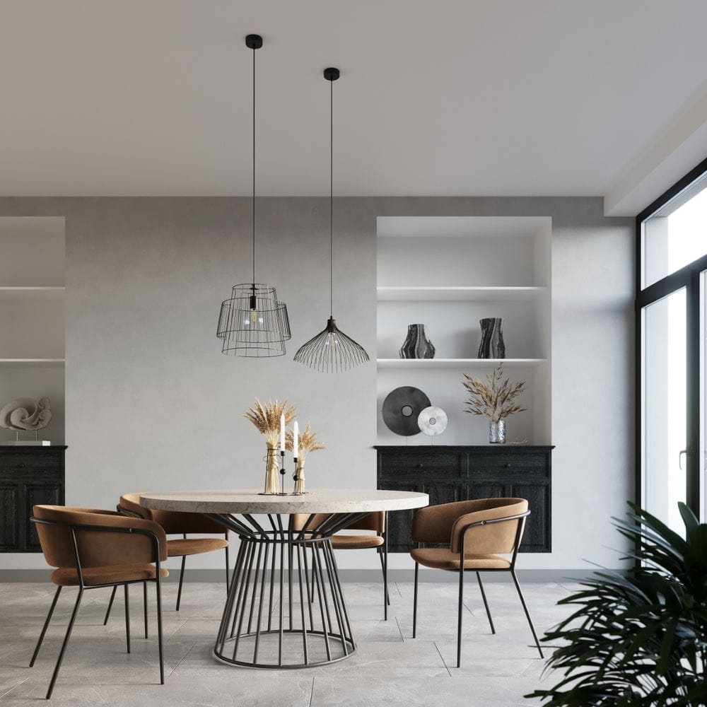 Hängande lampa stål Umb industriell design E27