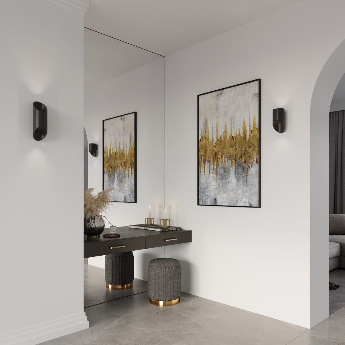 Penne Svart Aluminium Vägglampa - Minimalistisk G9 LED Lampa - 10x12x20 cm