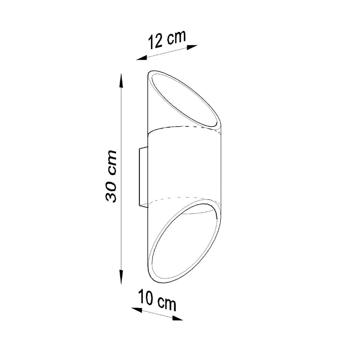 Penne Svart Aluminium Vägglampa - Minimalistisk G9 LED Lampa - 10x12x30 cm