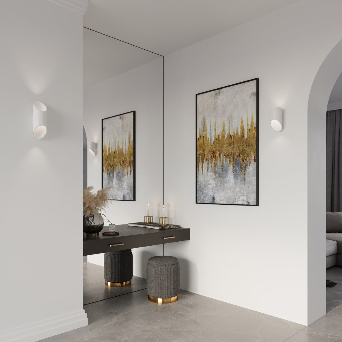 Penne Minimalist Vit Aluminium Vägglampa - Modern G9 LED Lampa - 10x12x20 cm