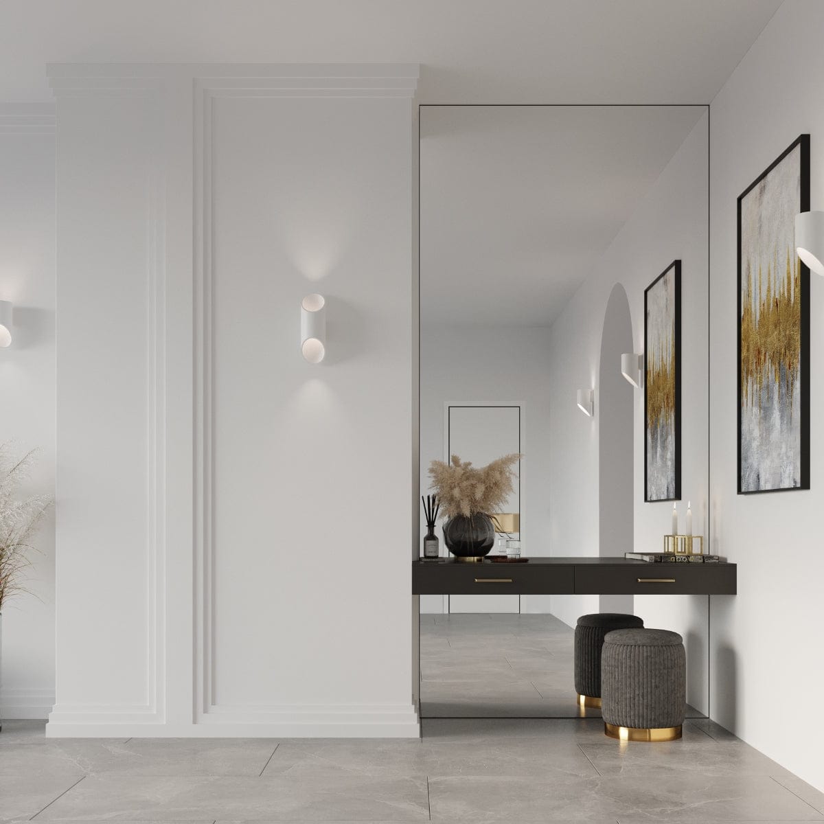 Penne Vit Aluminium Vägglampa - Minimalistisk G9 LED Lampa - 10x12x30 cm