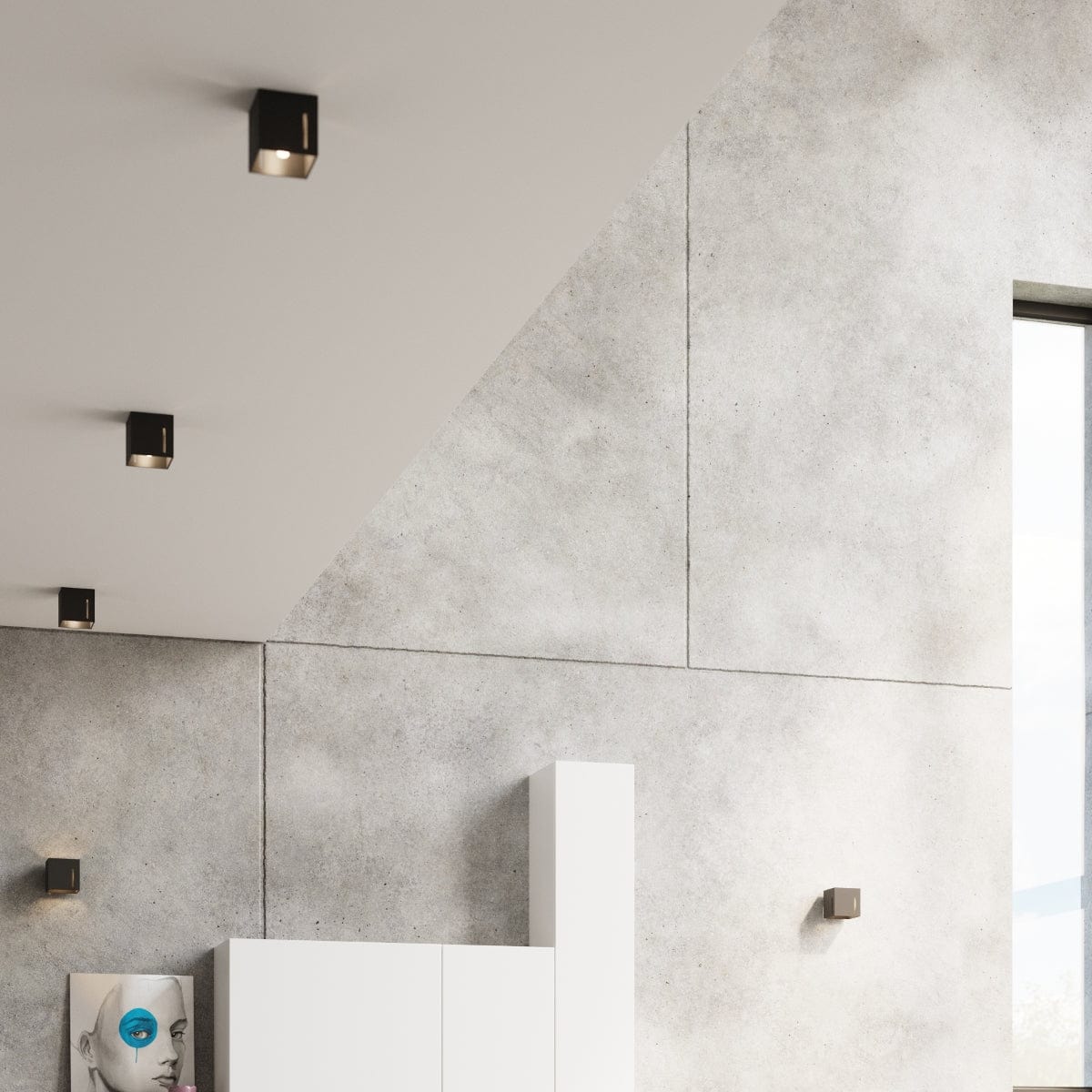 PIXAR Taklampa - Svart - Modern Aluminiumdesign - Perforerad Skärm - Utbytbart G9 Lampa - Futuristisk Belysning - Lätt Montering på Yta