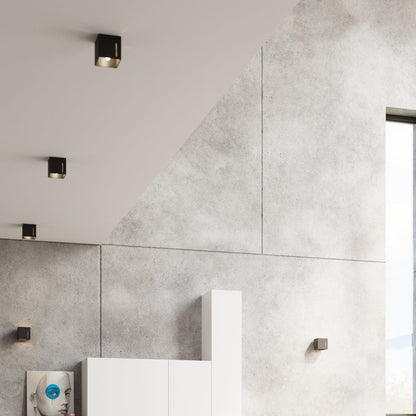 PIXAR Taklampa - Svart - Modern Aluminiumdesign - Perforerad Skärm - Utbytbart G9 Lampa - Futuristisk Belysning - Lätt Montering på Yta