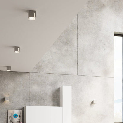 PIXAR Taklampa - Grå - Modern Aluminiumdesign - Perforerad Skärm - Bytbara G9-lampor - Futuristisk Belysning - Enkel Ytmontering