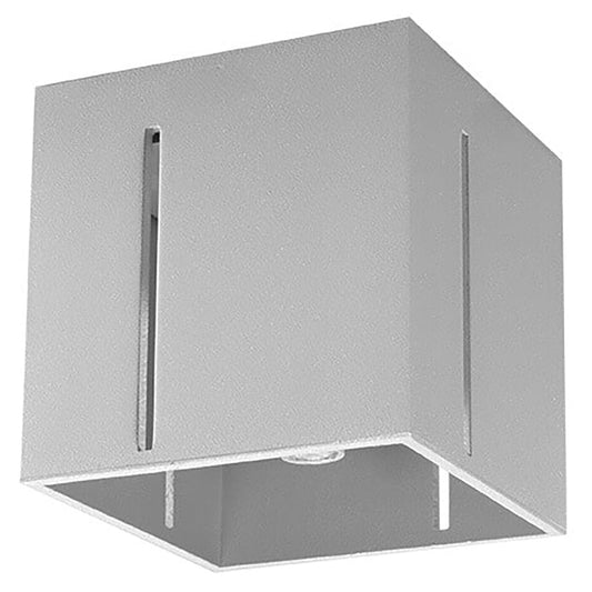 PIXAR Taklampa - Grå - Modern Aluminiumdesign - Perforerad Skärm - Bytbara G9-lampor - Futuristisk Belysning - Enkel Ytmontering