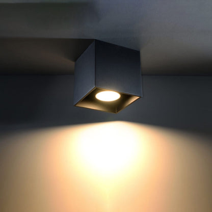 Quad Black Ceiling/Wall Lamp - Modern Cylindrical Design - LED - Aluminium