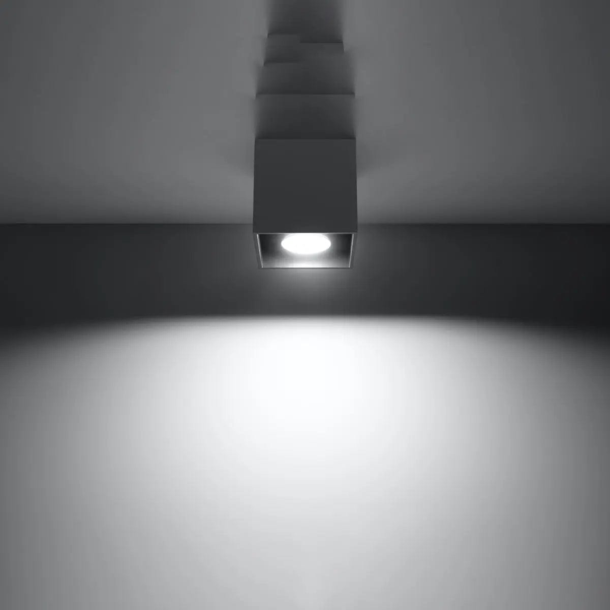 QUAD Taklampa 1 Antracit - Minimalistisk Design - Lätt att Rengöra - Snabb Installation - Hög Hållbarhet - Utbytbara GU10 Ligor - Flera Färg- och Texturalternativ