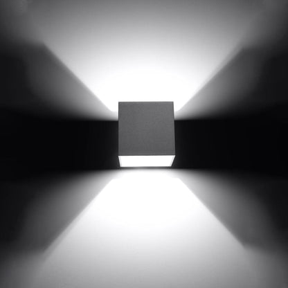 Quad Gray Vägglampa - G9 Ljus - Aluminium - Modern Stil - 10x12 cm