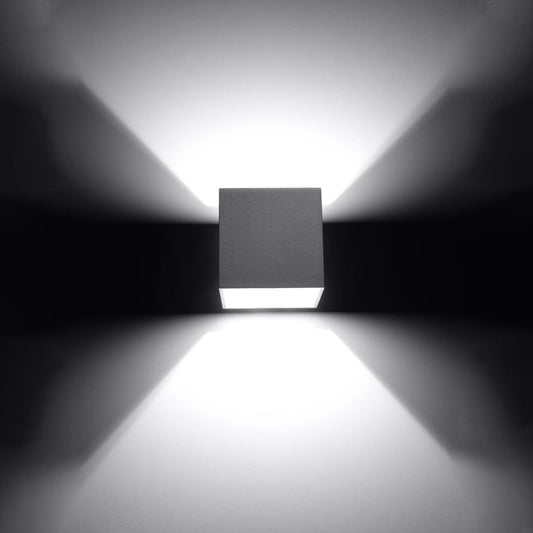 Quad Gray Vägglampa - G9 Ljus - Aluminium - Modern Stil - 10x12 cm