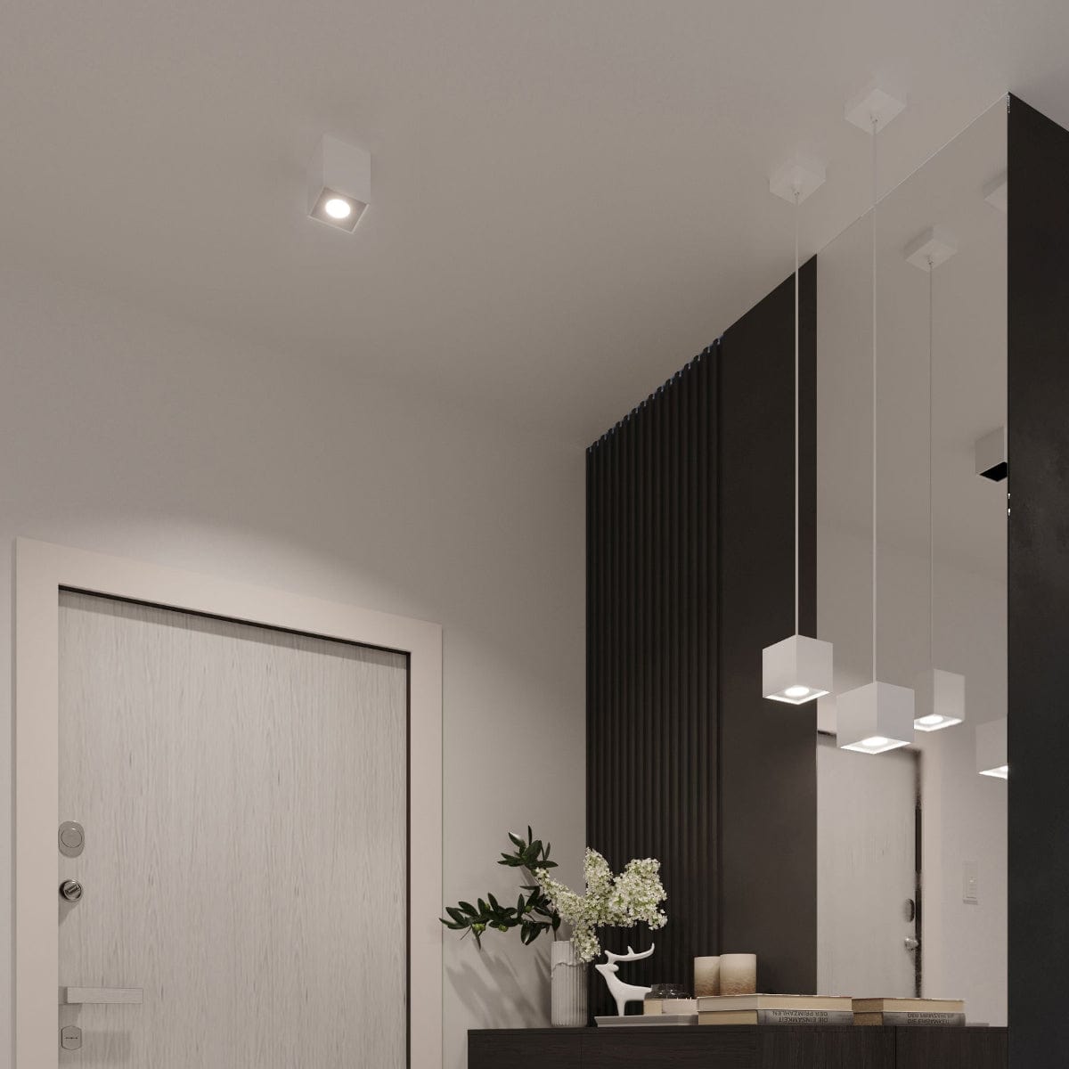 Quad White Wall Lamp - G9 Ljus - Aluminium - Modern Design - 10x12 cm