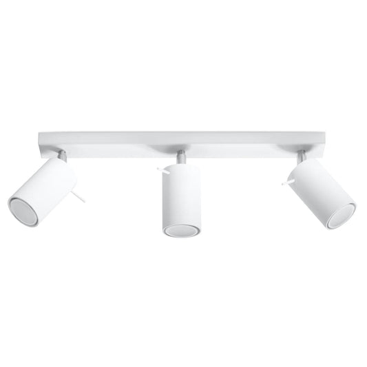 Ring 3-Ljus Justerbar Spotlight - Modern Stål Taklampa - Vit - 45x6x16 cm