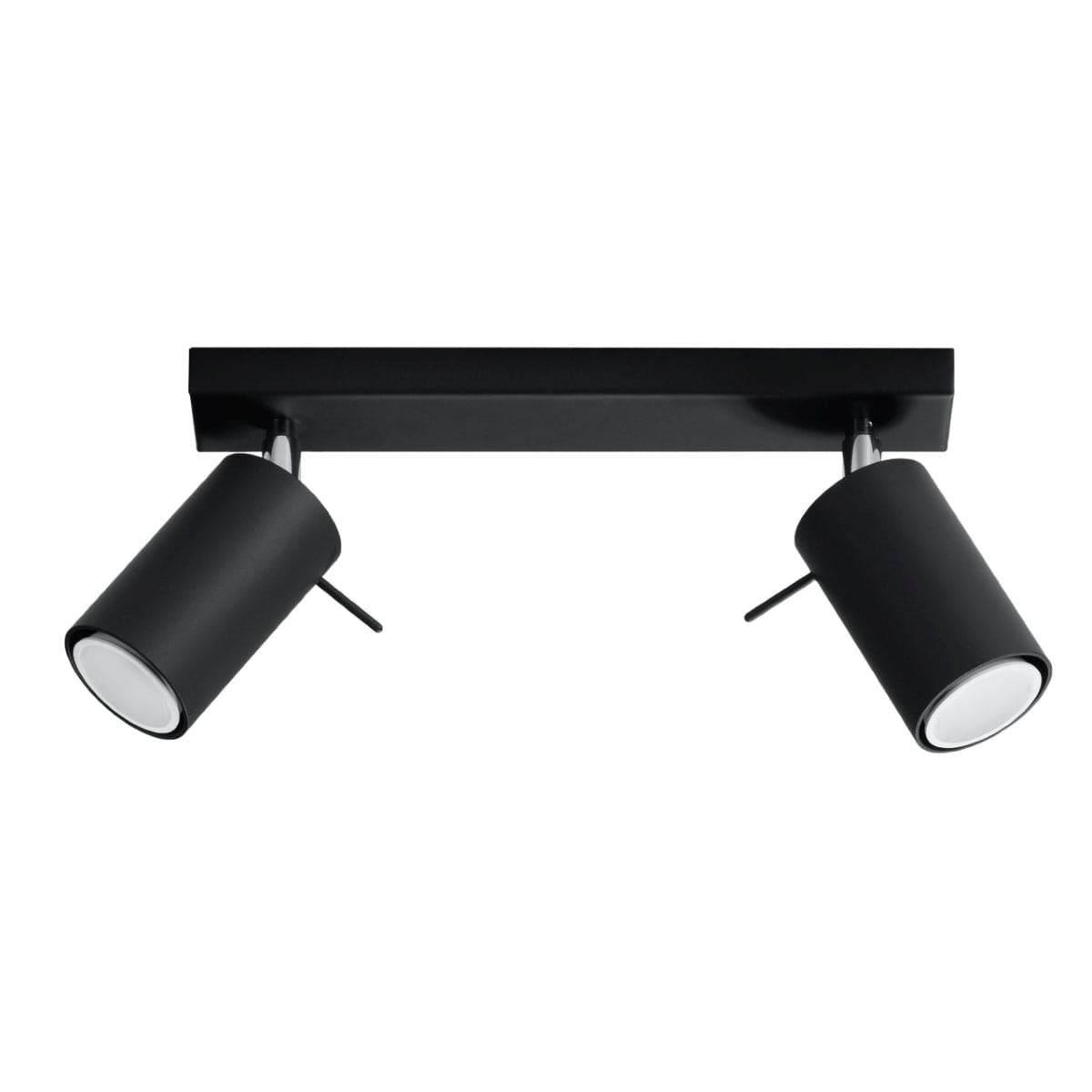Ring Dubbel Svart Spotlight - Modern Justerbar Stål Taklampa - 30x6x16 cm