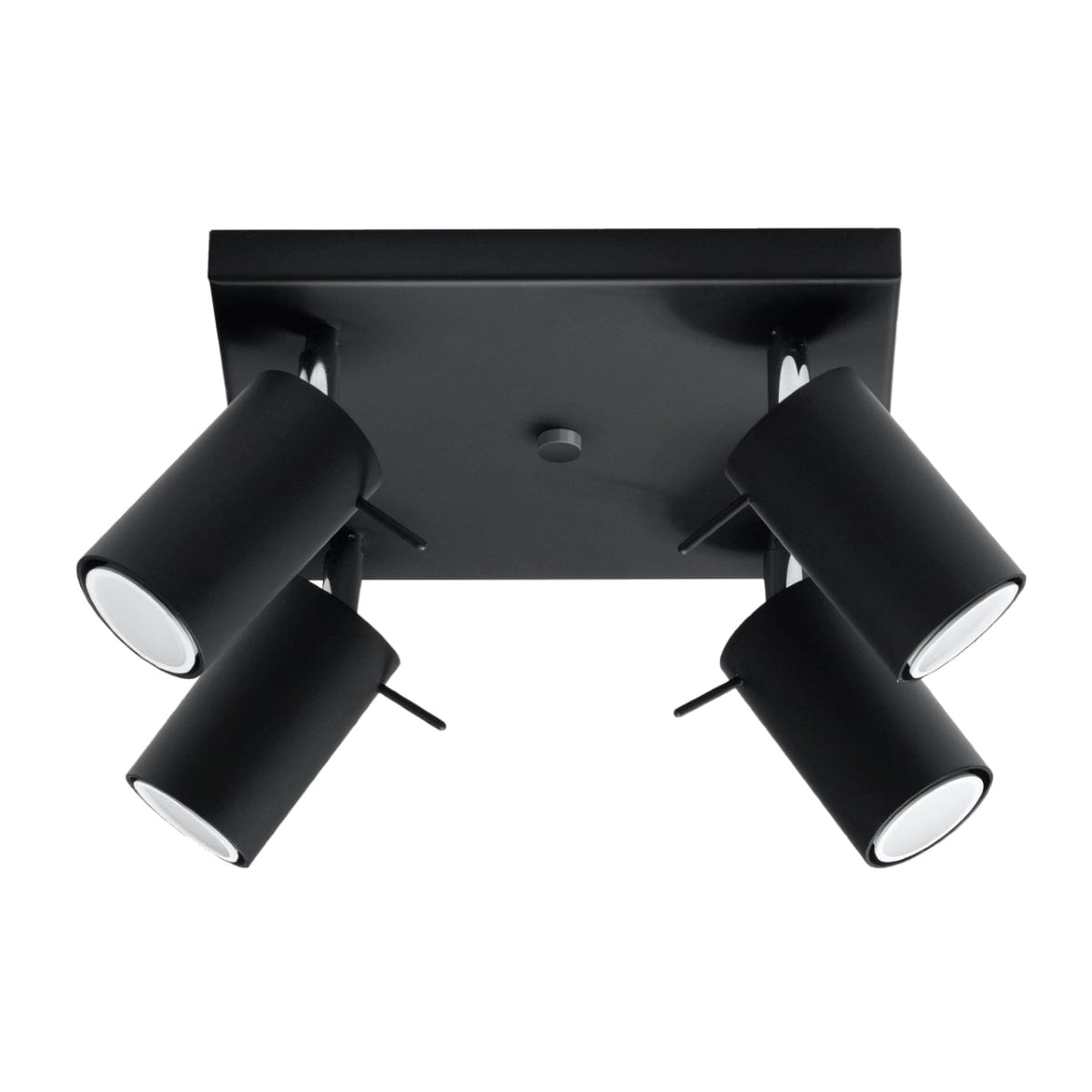 Ring Quad Black Spotlight - Justerbar Modern Stål Taklampa - 25x25x16 cm