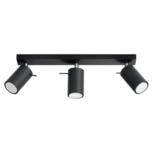 Ring Triple Black Spotlight - Modern Justerbar Stål Taklampa - 45x6x16 cm