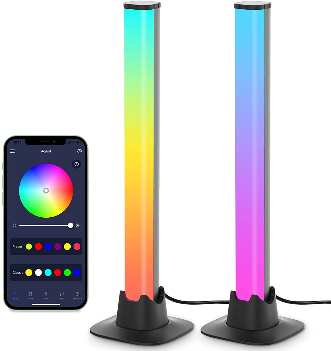 LED-ljusrör med musik synk-kontroll