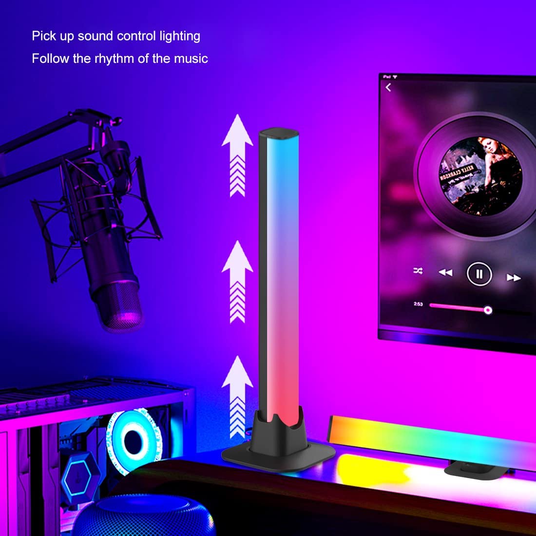 LED-ljusrör med musik synk-kontroll