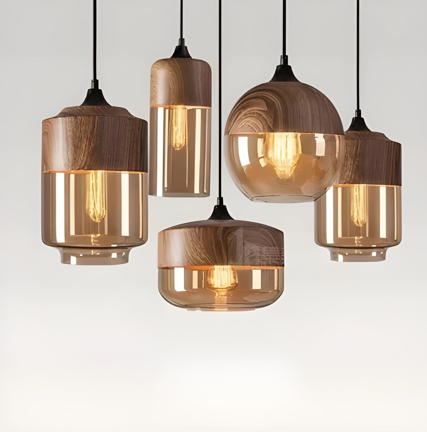 RusticLuxe Light - Vintage Hänglampa gjord av Trä