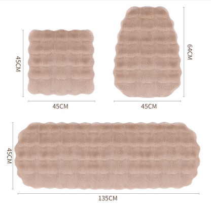 Carvallo - Lyxig Förstärkt Pläden Bilsäteskudde Set