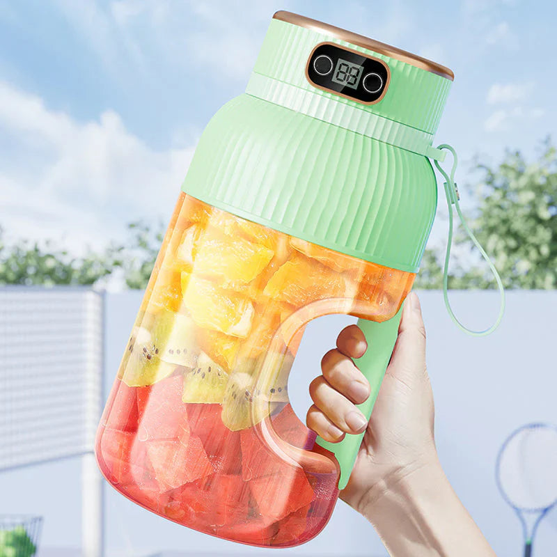 Bärbar multifunktionsblender med dubbellock och USB-laddningsfunktion – för smoothies och förvaringsbehållare