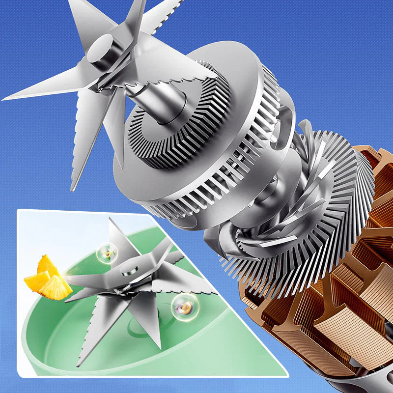 Bärbar multifunktionsblender med dubbellock och USB-laddningsfunktion – för smoothies och förvaringsbehållare