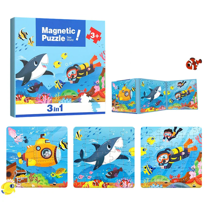 Magnetisk Montessori Pusselbok