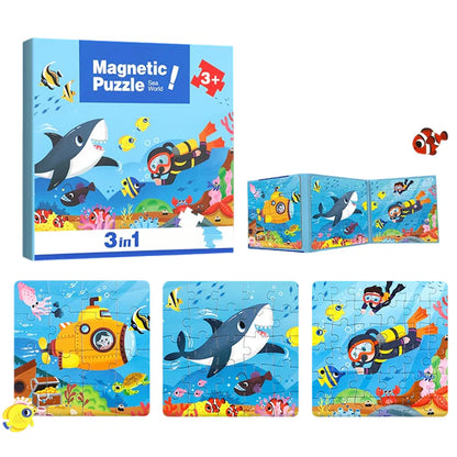 Magnetisk Montessori Pusselbok