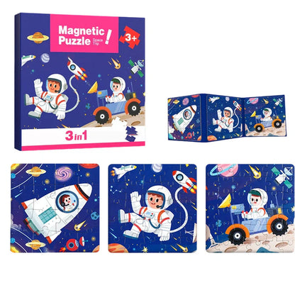 Magnetisk Montessori Pusselbok