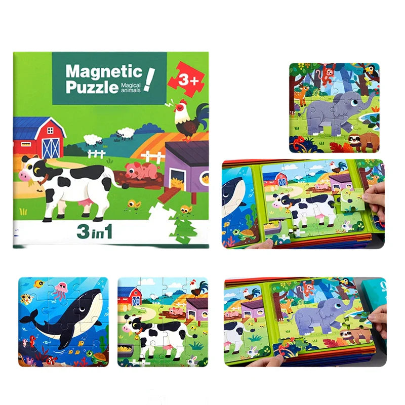 Magnetisk Montessori Pusselbok