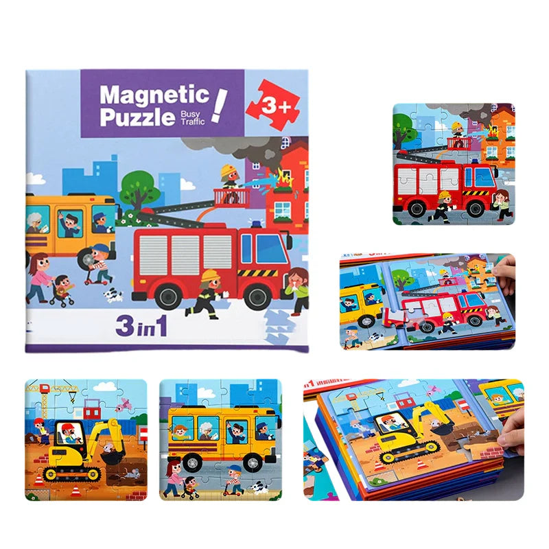 Magnetisk Montessori Pusselbok