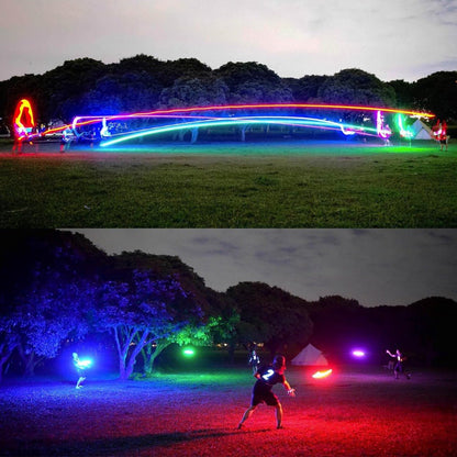 STARSPIN – LED lysande frisbee för kvällsspel utomhus