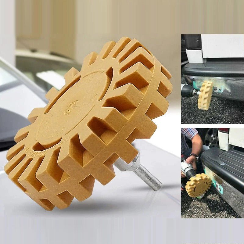 STICKOFF – Borrrmaskinstillsats Klistermärke avlägsnande hjul för säker borttagning av lim