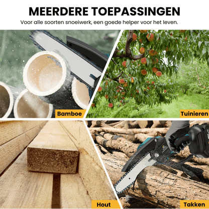 Stormblade Elektro-Mini-Kedjesåg - Lätt 1200W grenklyv för 18V Makita batterier