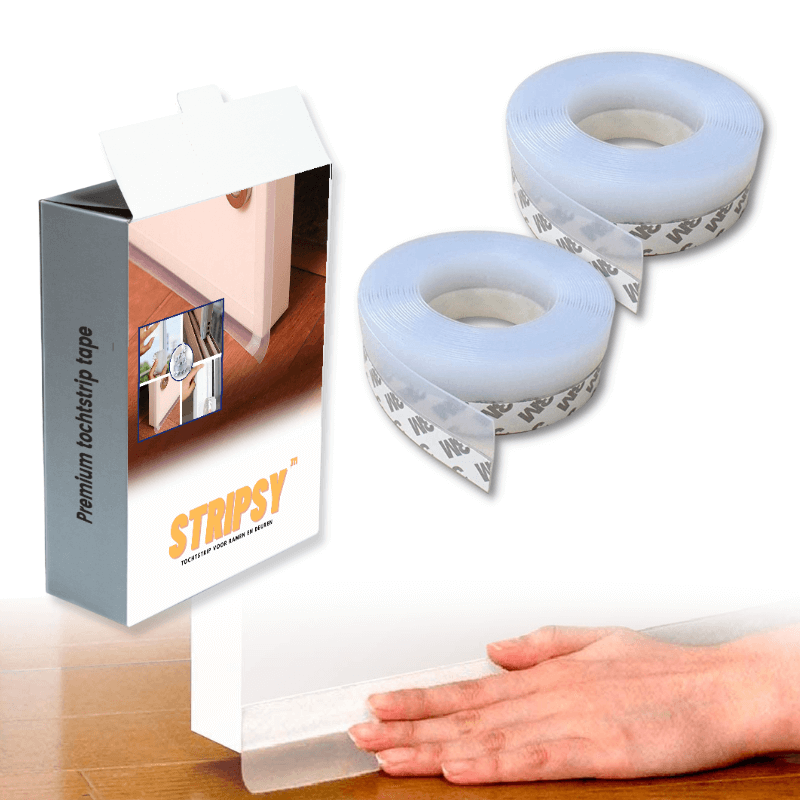 Stripsy design stripe tape – Transparent self-adhesive sealing for windows &amp; doors