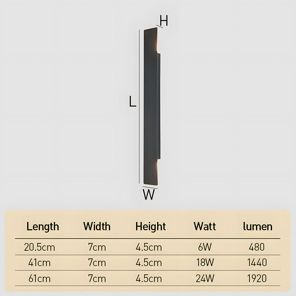 Utomhusvägglampa med modern vattentät design