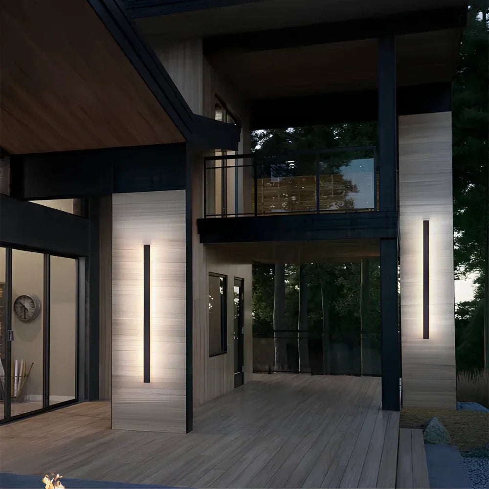 Utomhus Vägglampa Svart Aluminium LED Armatur