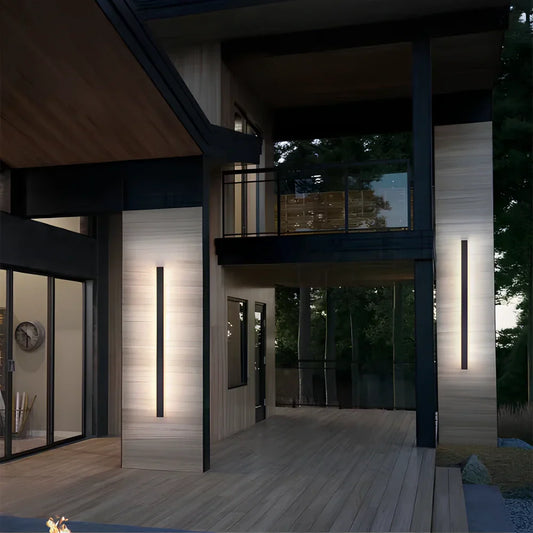 Utomhus Vägglampa Svart Aluminium LED Armatur