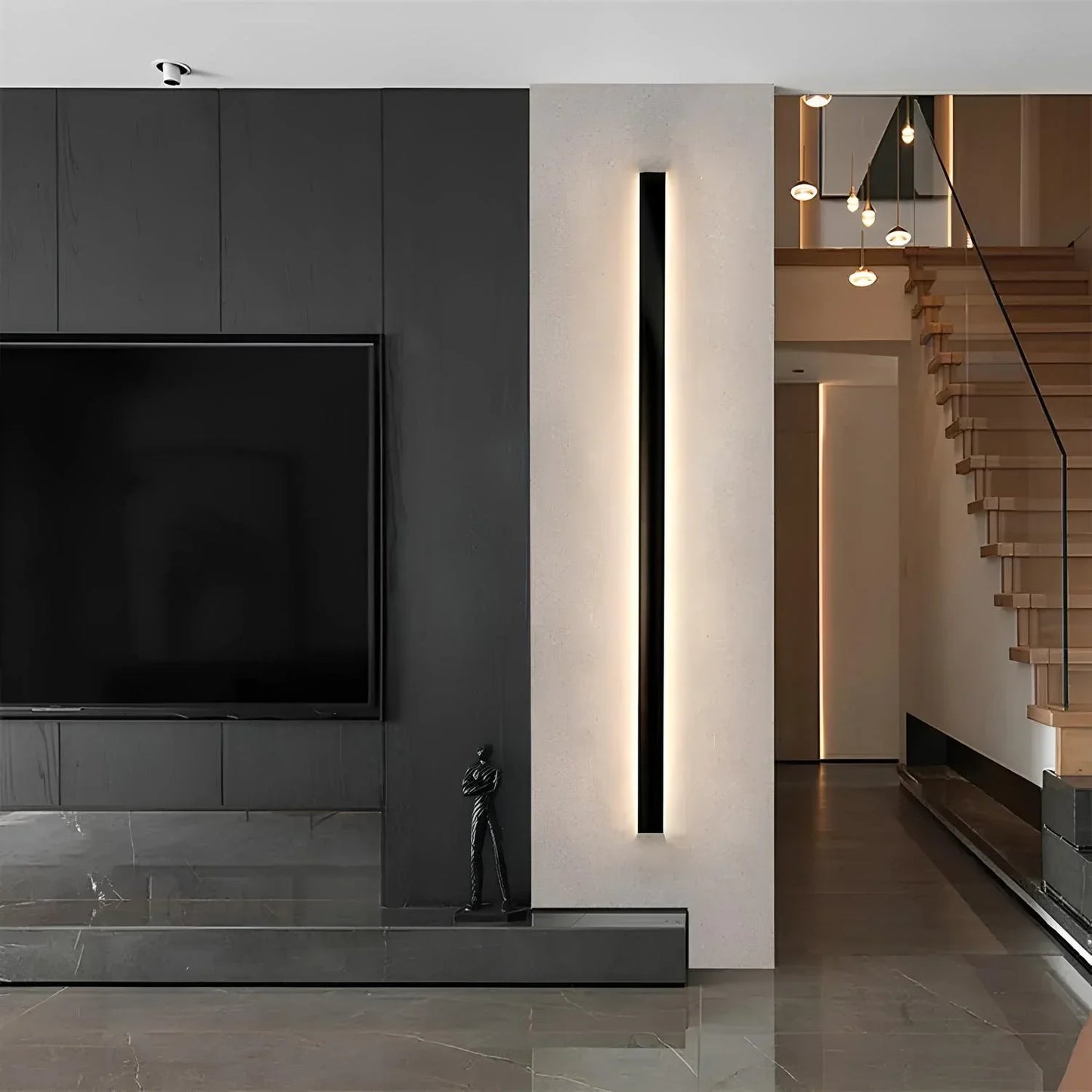 Utomhus Vägglampa Svart Aluminium LED Armatur