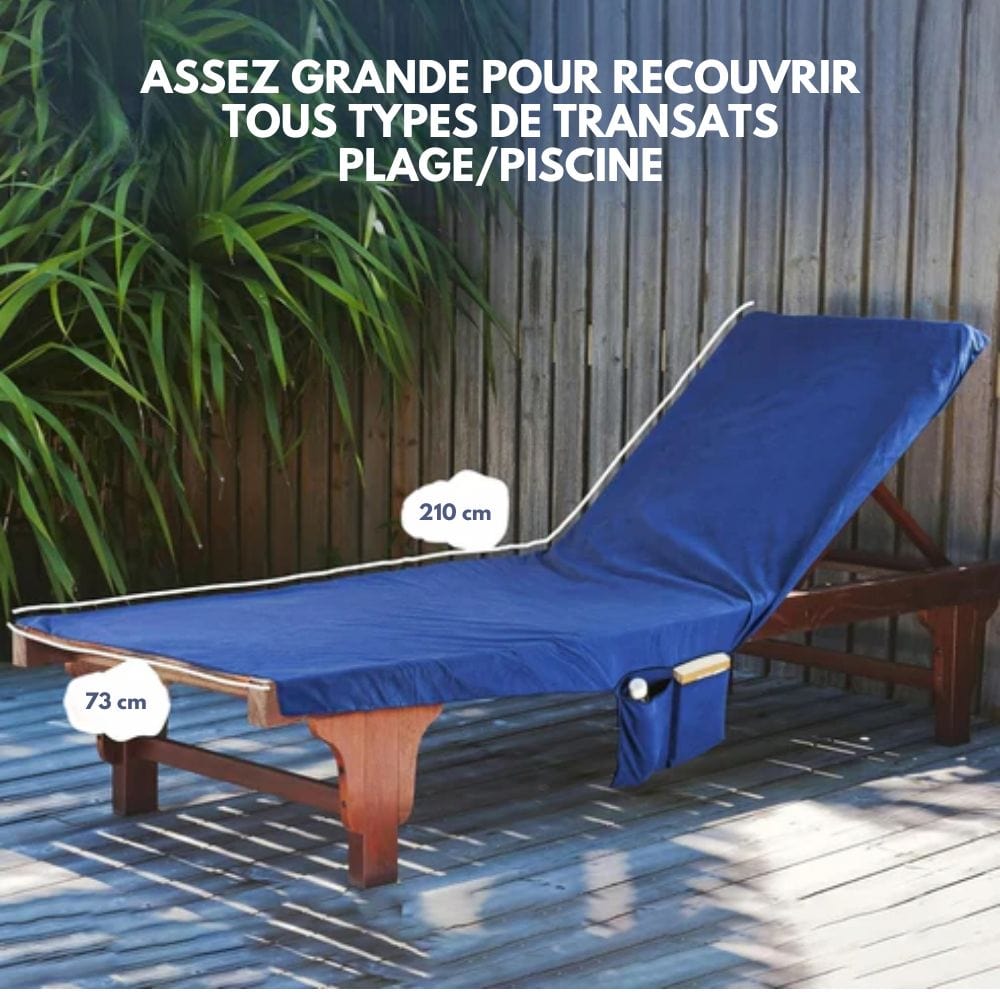 Sunlounge Handduk - Halkfri solsängsöverdrag med sidofickor