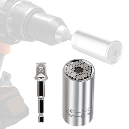 Supersocket Universal-nyckeladapter - 7mm till 19mm självinställande verktyg för hemmabyggare, bil- och husreparationer