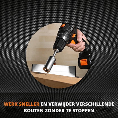 Supersocket Universal-nyckeladapter - 7mm till 19mm självinställande verktyg för hemmabyggare, bil- och husreparationer