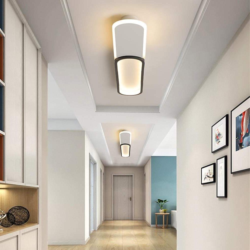 2 Rektangulära Infällda Taklampor Minimalistisk LED-belysning